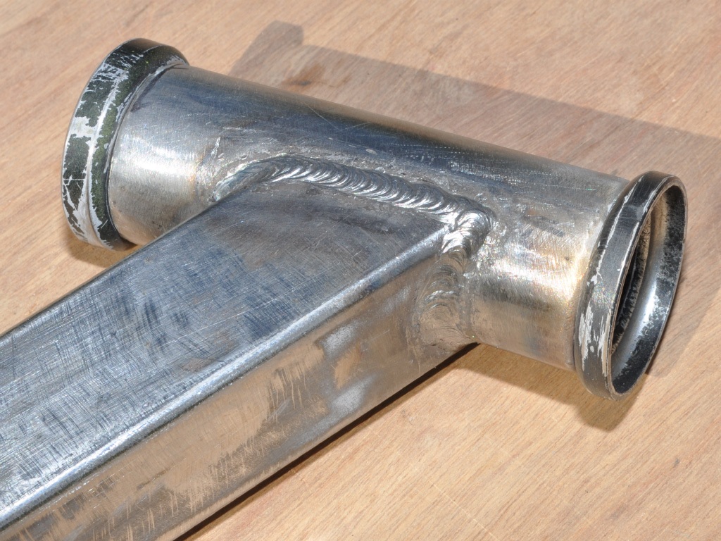 TimberWolf Recumbent Trike - head tube welded